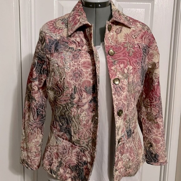 Analogy Paisley Tapestry Jacket Women's Medium Boho - Picture 1 of 8